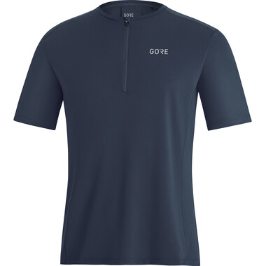 T-Shirt GORE WEAR FLOW ZIP Kurzarm Blau 0
